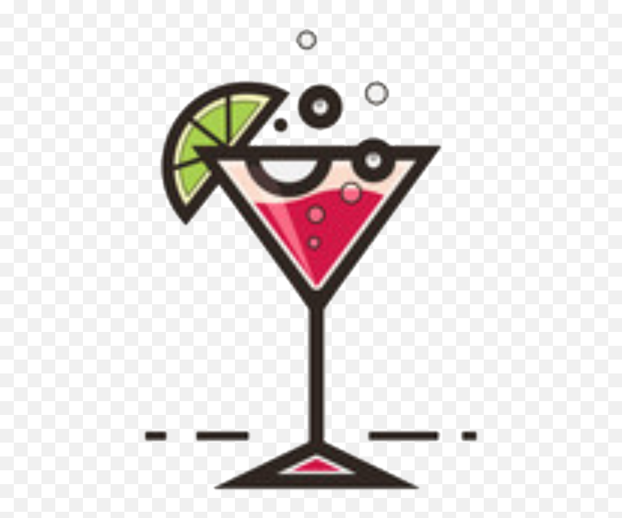Drink Party Martini Cosmo Sticker By Jessica Knable - Martini Glass Emoji,Martini Glass Emoji