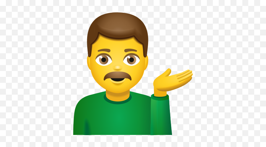 Icono De Man Tipping Hand Estilo Emoji - Happy,Mano En Boca Emoji