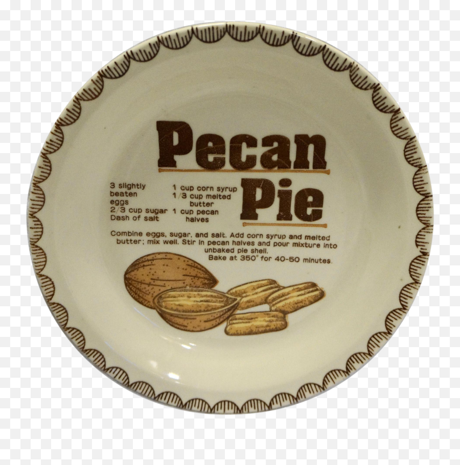 This Is A Vintage Mount Clemens Pottery Recipe Pecan Pie Pie - Kovbasoff Emoji,Emoticon Pican Pie