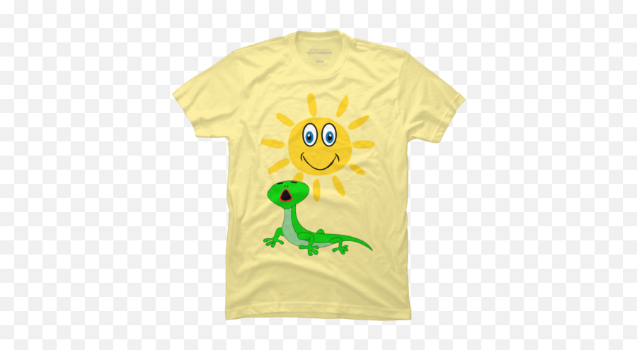 Yellow Lizard T - Shirts Design By Humans Finger Heart Emoji,Steam Pepe Emoticon