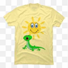Yellow Lizard T - Shirts Design By Humans Finger Heart Emoji,Steam Pepe Emoticon