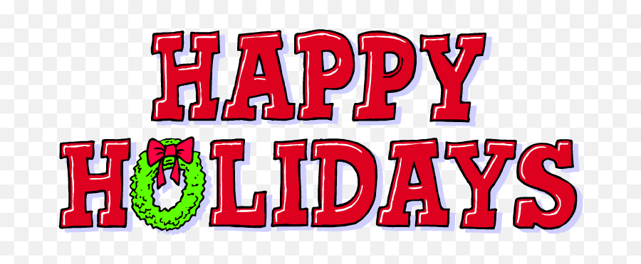 Happy Holidays Text Clip Art - Happy Holidays Emoji,Happy Holiday Emoticons Science