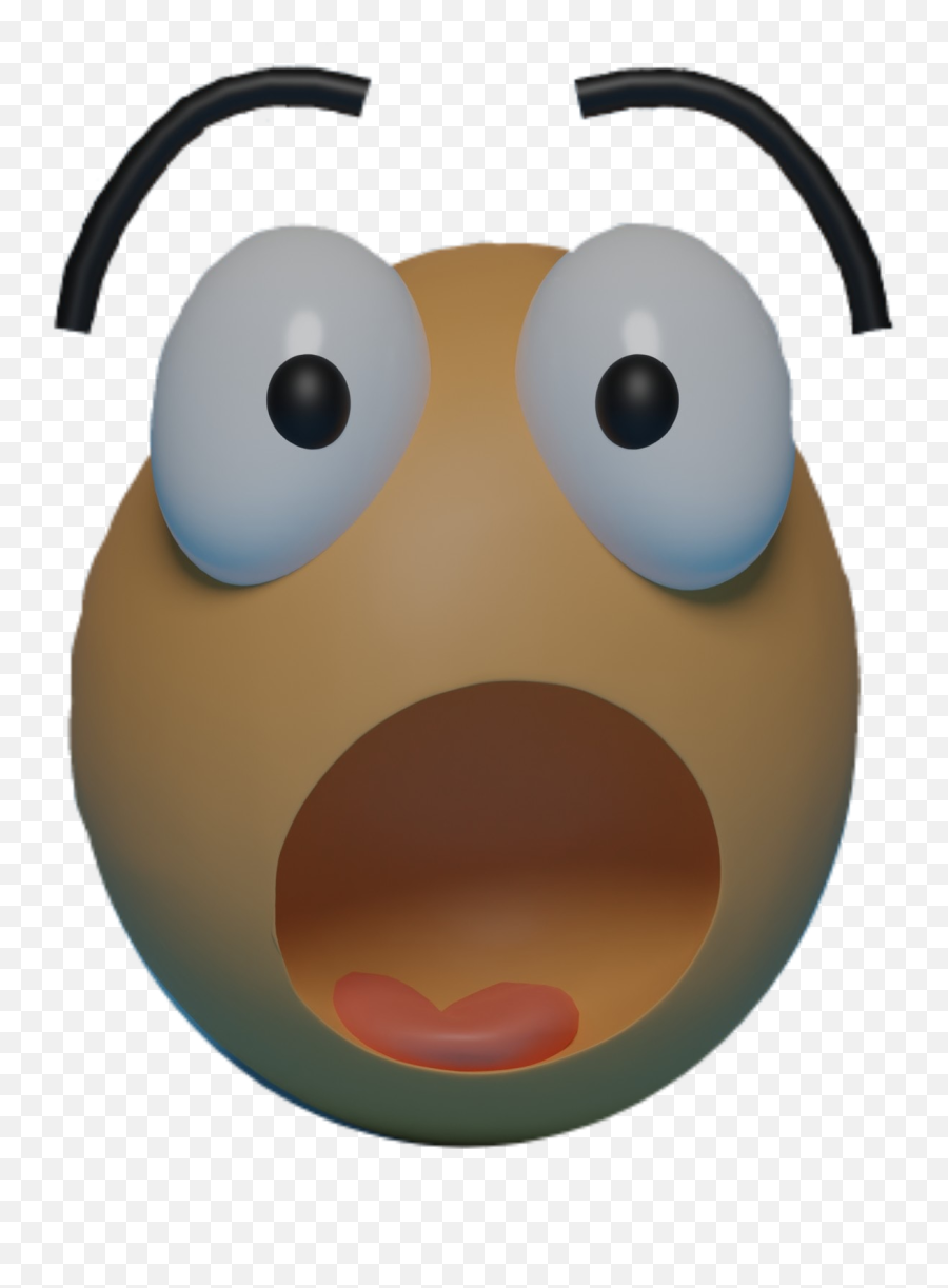 Egg Emoji 3d Shock Scared Sticker By Thesweetness2,Emoticon For Scared :-0