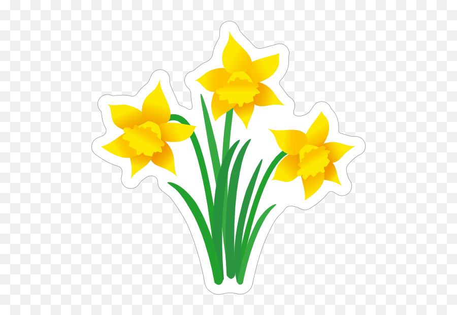 Pretty Daffodil Sticker Emoji,Petal Emoji