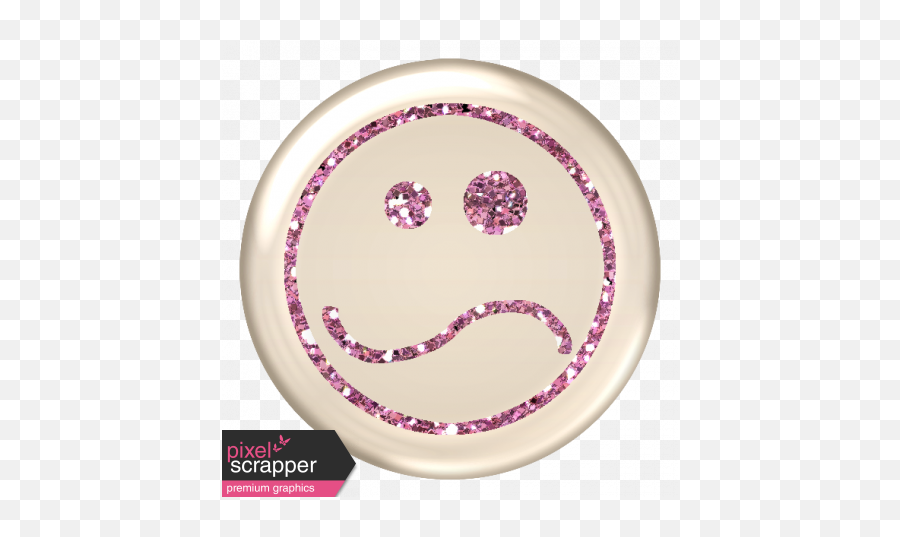 Emoticon Glitter Brad - Happy Emoji,Emoticon Scrapbook