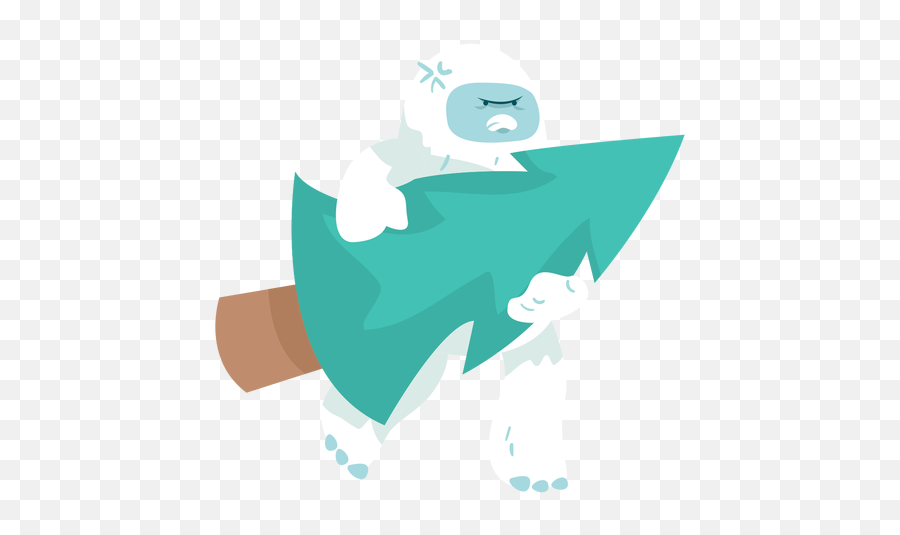 Angry Yeti Holding Tree - Transparent Png U0026 Svg Vector File Fictional Character Emoji,Growl Emoji