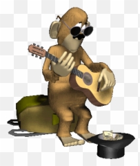 Ftestickers Monkey Animal Muzic Dance - Guitarist Emoji,Dancing Monkey Emoji