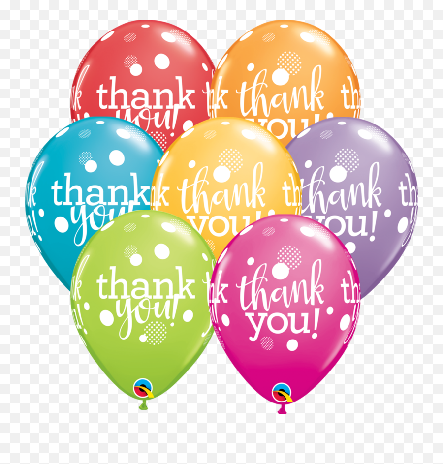 11 Thank You Dots Upong Dots Latex Balloons - 50ct 49687 Emoji,Emoji Ballons
