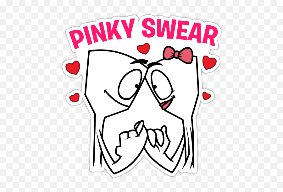Love Stickers For Facebook And Social - Pinky Swear Hike Sticker Emoji,Pinky Swear Emoji