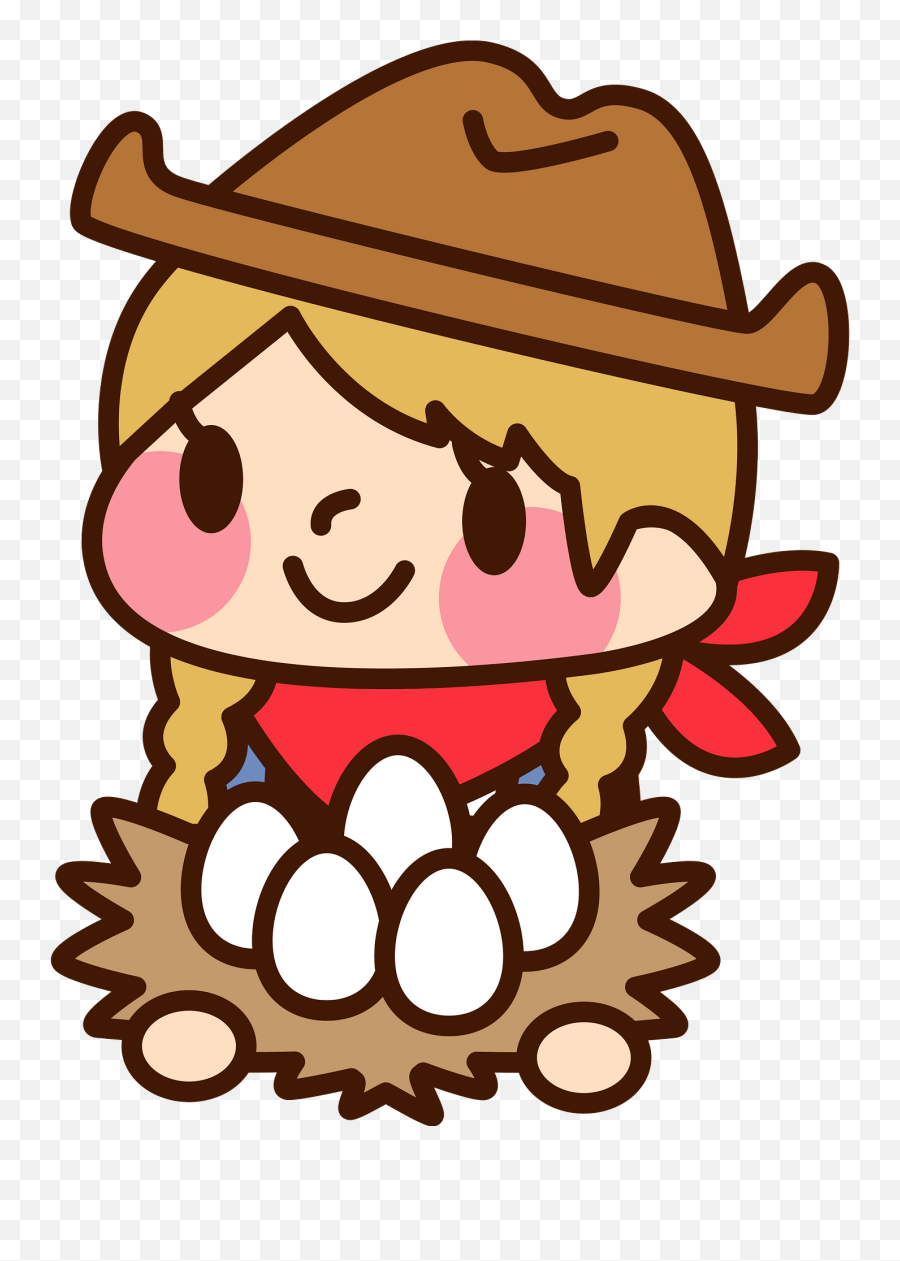 Cowgirl Is Holding Some Eggs Clipart Emoji,Cowgirl Emoji