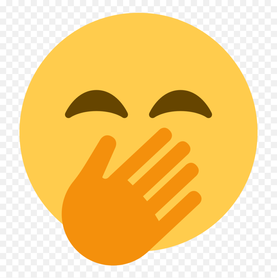Face With Hand Over Mouth Emoji - Face With Hand Over Mouth Emoji,Gun In Mouth Emoji
