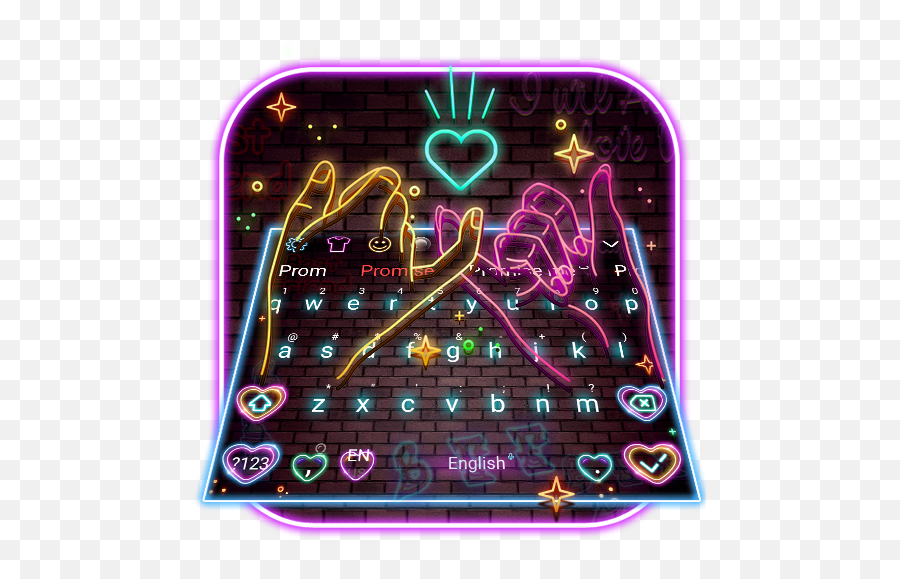 Neon Pink Promise Keyboard Theme U2013 Aplikacije V Googlu Play - Neon Emoji,Promise Emoji