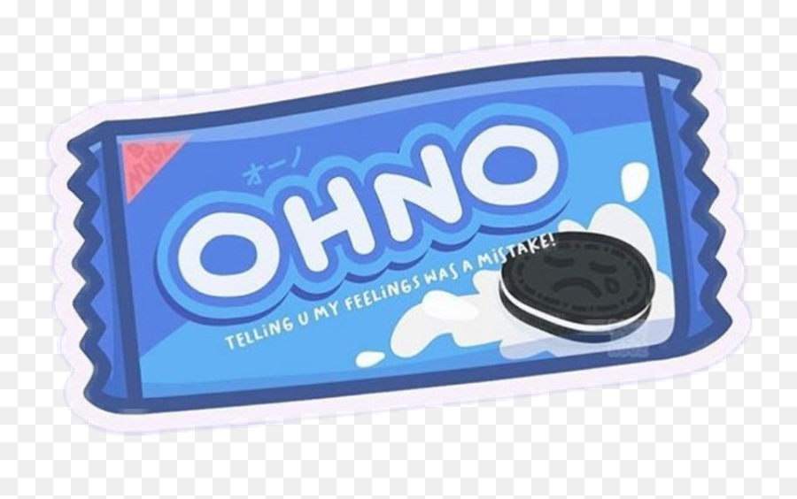 Sticker Oreo Blue Food Sticker By Chelsea Chance - Blue Food Sticker Emoji,Oreo Cookie Emoji