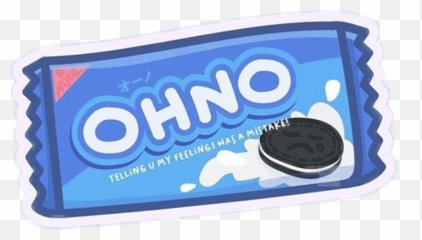 Sticker Oreo Blue Food Sticker By Chelsea Chance - Blue Food Sticker Emoji,Oreo Cookie Emoji