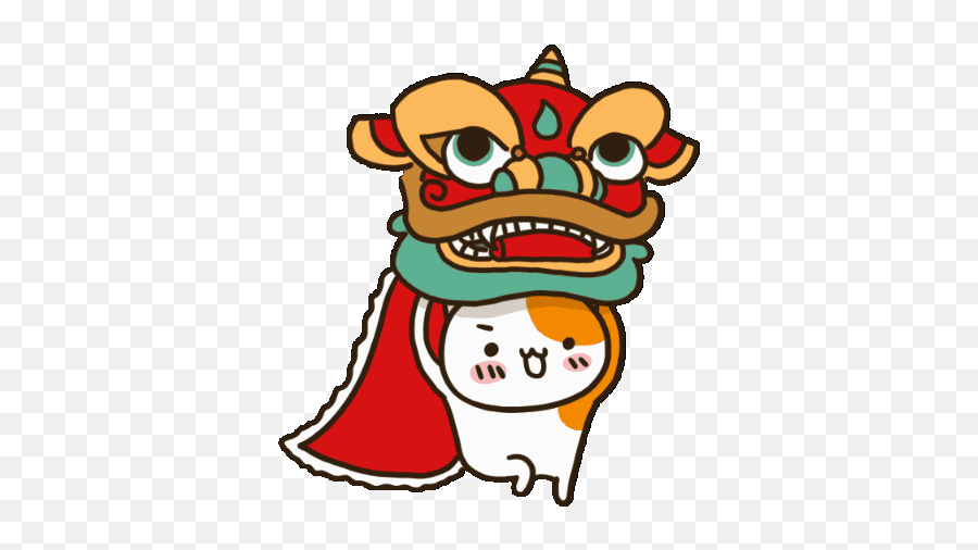 Chinese Lion Dance - Cute Lion Dance Gif Emoji,Are There Any Chines Emoticons