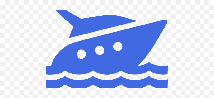 Royal Blue Yacht Icon - Yacht Png Logo Blue Emoji,No Yauht Emoticon