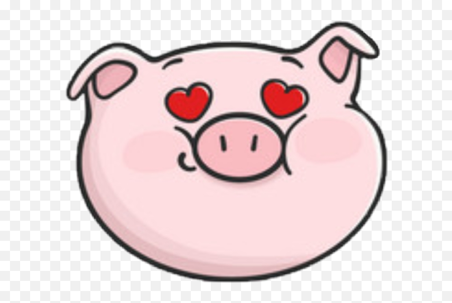 Pig Hearteyes Love Heart Pink Sticker By Mariaandraa - Cool Pig Vector Emoji,How To Make Heart Eyes Emoji Android