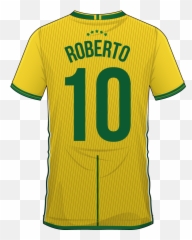 Vinilo Decorativo Fútbol Camisa De Brasil Con Nombre - Short Sleeve Emoji,Emoji De Camiseta De Soccer