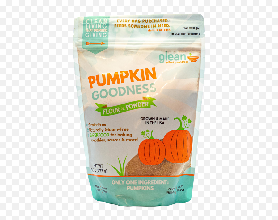 Glean Pumpkin Flour And Powder 8 Oz Shopaip Healthy Foods - Superfood Emoji,Easy Emojis Pumkin Stencils