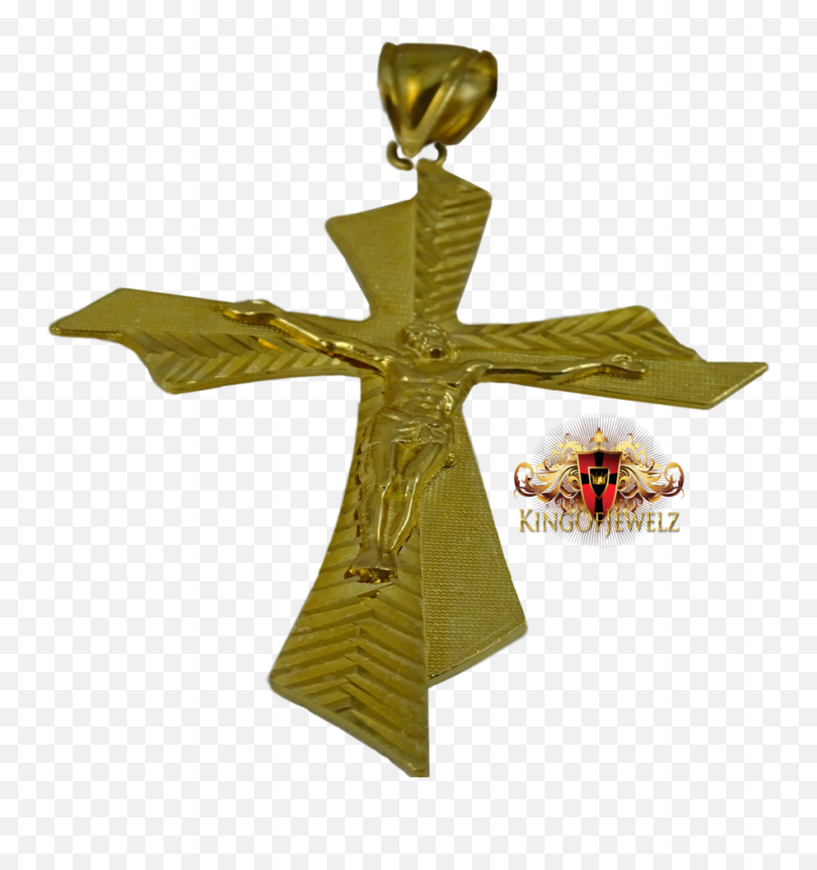 Real Sterling Silver Nail Style Cross Pendant Charm 10k - Christian Cross Emoji,Bunda Emoticon