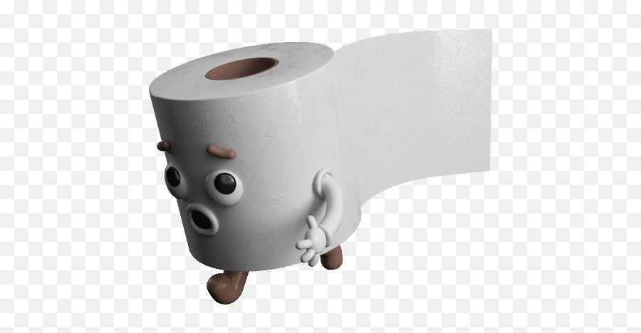 Toilet Paper Running Sticker By Sam - Toilet Paper Running Gif Emoji,Toilet Paper Emoji