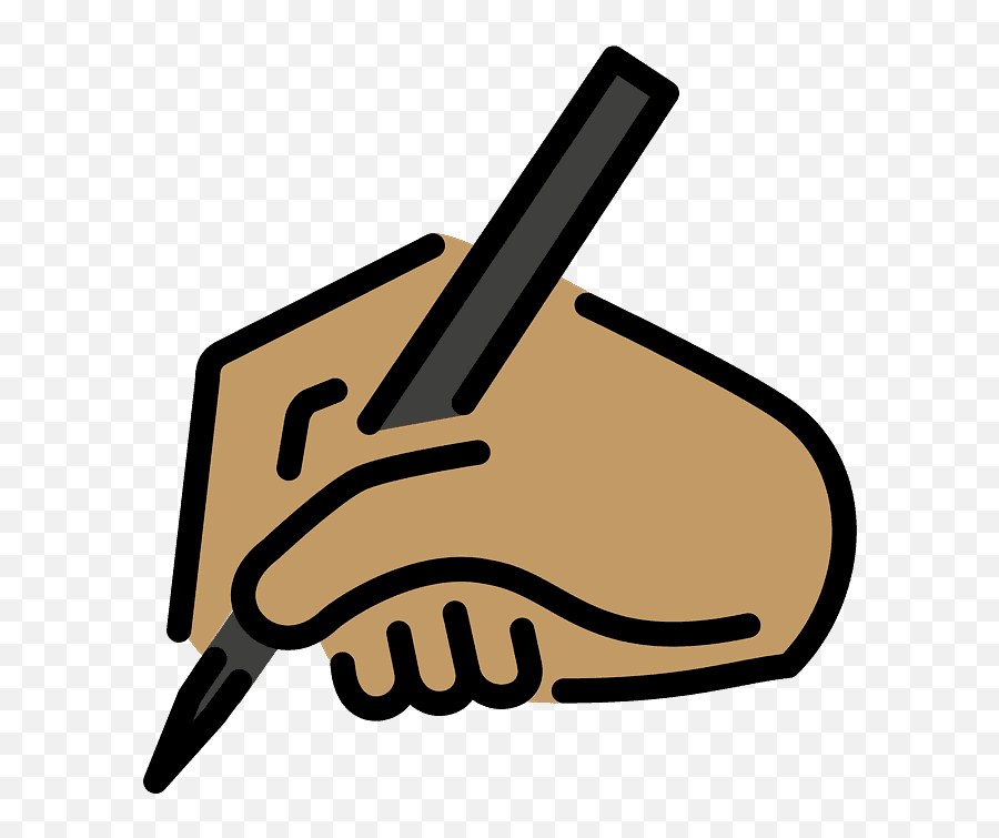 Writing Hand Emoji Clipart - Imágenes Animadas De Una Mano Escribiendo,Writing Hand Emoji