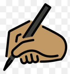 Writing Hand Emoji Clipart - Imágenes Animadas De Una Mano Escribiendo,Writing Hand Emoji