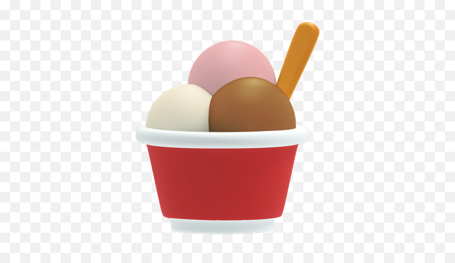 Premium Ice Cream Cone 3d Illustration Download In Png Obj - Cup Emoji,Apple Emojis Food Ice Cream