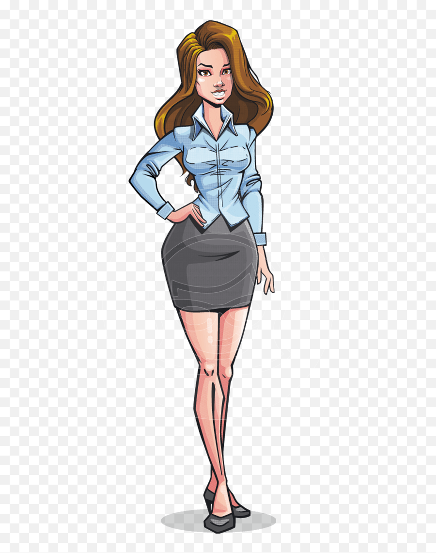 Comic Book Style Businesswoman Cartoon Character Vector Cartoon Character Graphicmama - Cartoon Comic Book Characters Styles Emoji,Emotion Marks For Comics
