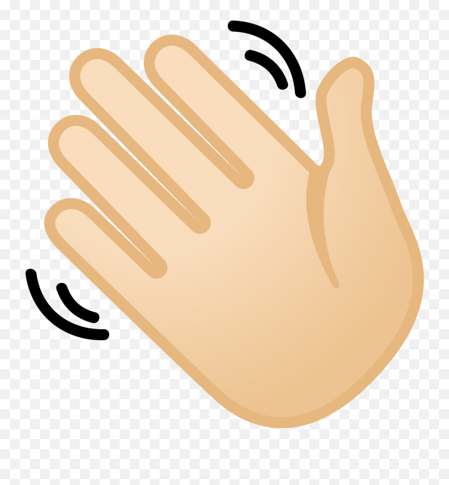 Waving Hand Light Skin Tone Icon Noto Emoji People,Hand Emojis Light Brown