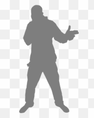 Rapper Cool Rap - Dude Silhouette Emoji,Emoji Gangster Rap