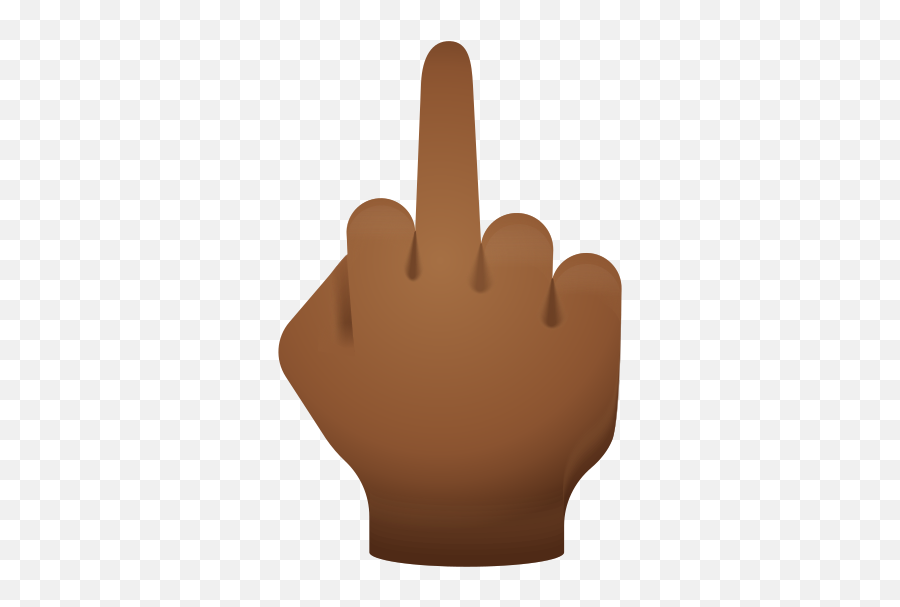 Obscene Gesture Medium Dark Skin Tone Icon In Emoji Style,Eye Raised Emoji