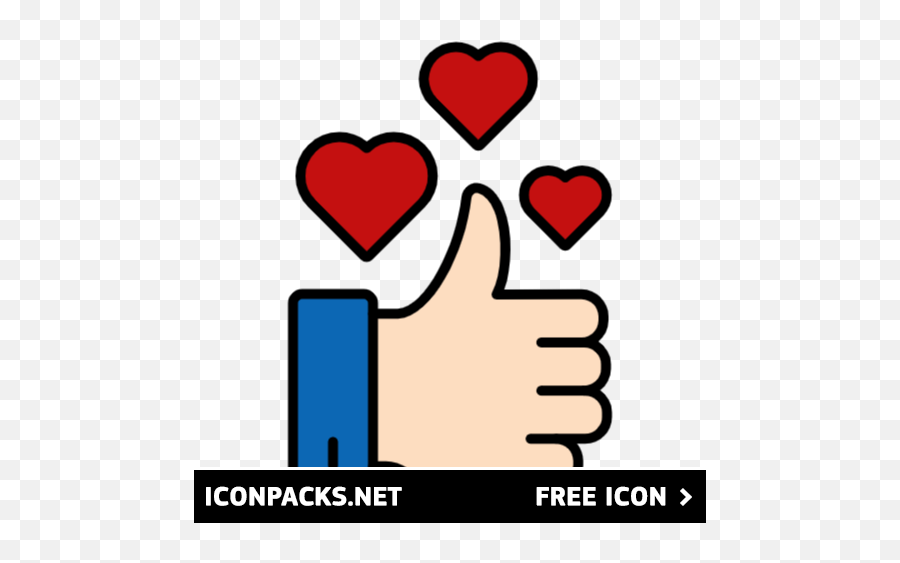 Free Thumbs Up And Hearts Icon Symbol Png Svg Download Emoji,Thmubs Up Emoji