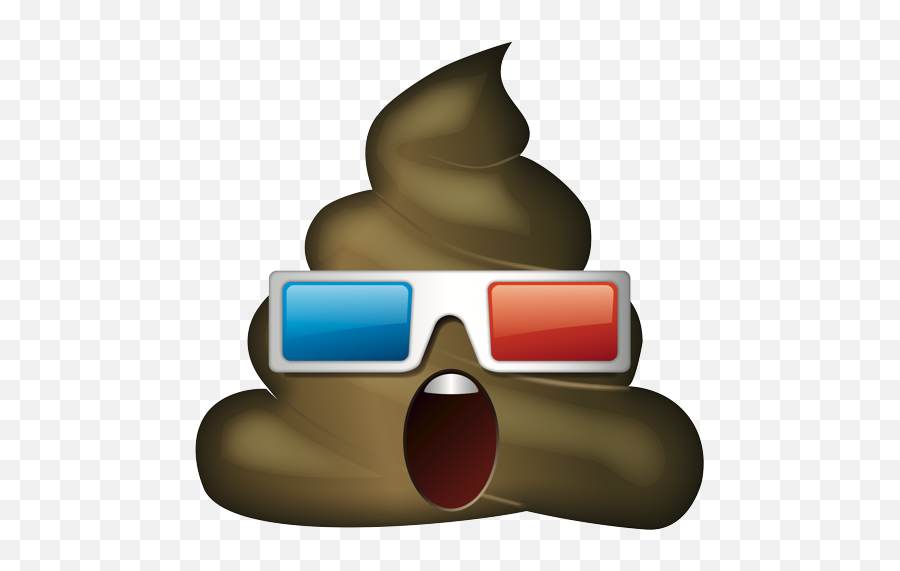 Emoji U2013 The Official Brand 3d Glasses Poo - Poop Emoji Heart Eyes,Eyeglass Emoji