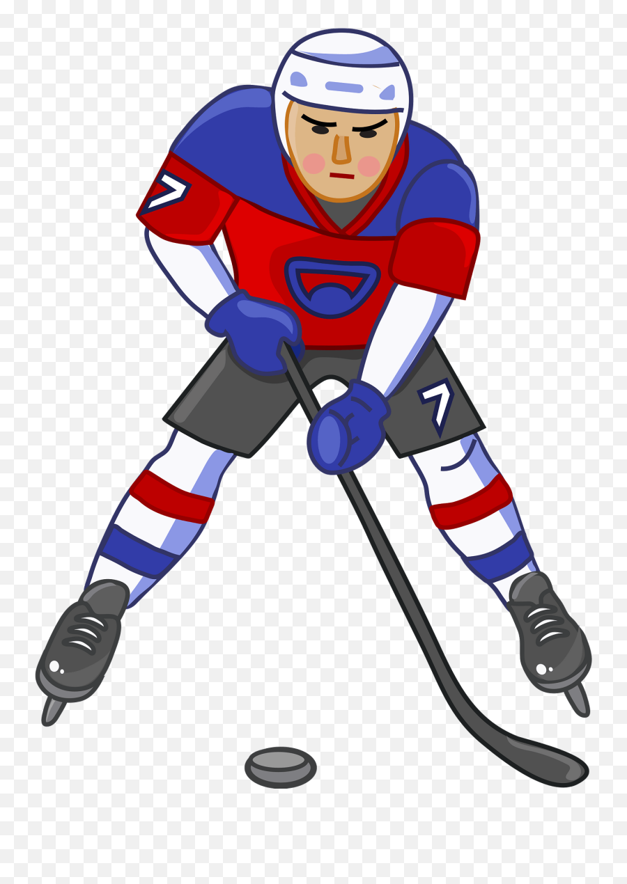 Hockey Player Clipart - Cartoon Hockey Players Png Emoji,Hockey Stick Emoji