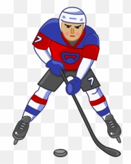 Hockey Player Clipart - Cartoon Hockey Players Png Emoji,Hockey Stick Emoji