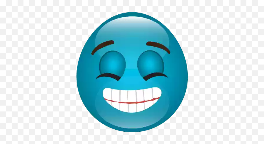 Cute Blue Emoji Png File - Happy,Emoji 127