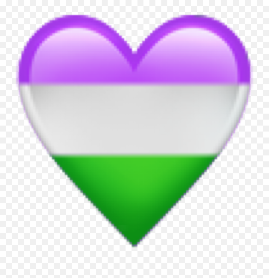 Genderqueer Heart Sticker - Girly Emoji,Queer Emoji Genderqueer Heart Sticker - Girly Emoji,Queer Emoji