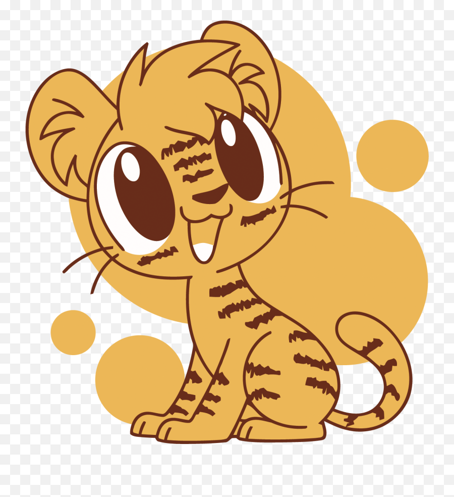 Lion Tiger Cartoon Clip Art - Vector Graphics Png Download Cartoon Emoji,Tiger Emoji Shirt