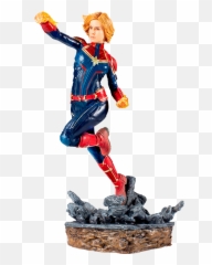 Marvel Captain Marvel Statue From Iron - Iron Studios Marvel Figures Emoji,Captian Marvel No Emotions