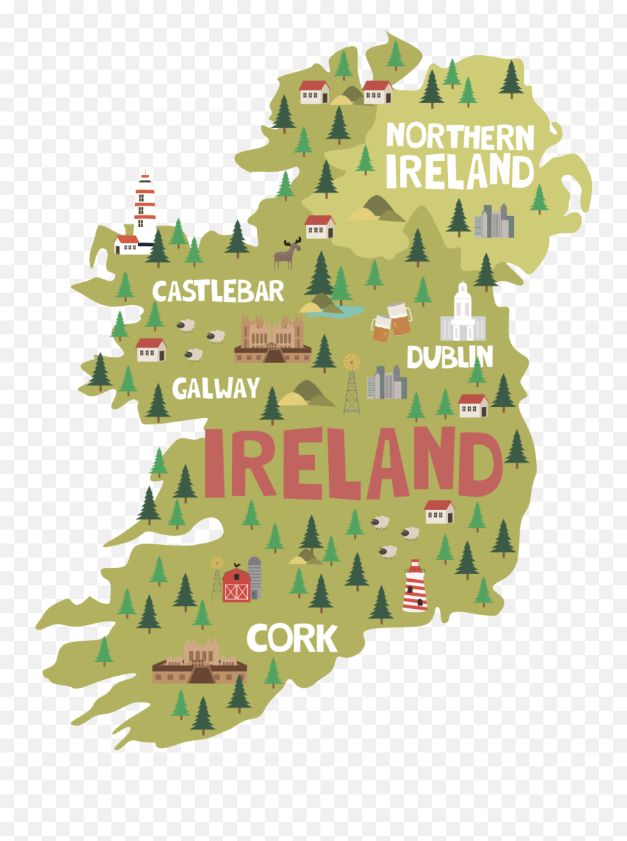 The Fest Just Got Better - Ireland Hd Map Illustration Emoji,The Existence Of Emotions Festival Platforms