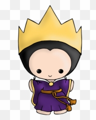 Snow White Evil Queen Chibi Clipart - Crown Chibi Queen Emoji,Queen Black Queen Emoji