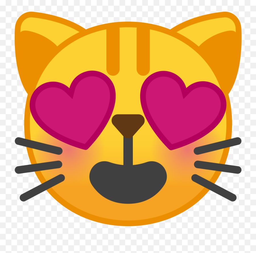 Smiling Cat With Heart - Heart Eyes Emoji Cat,Heart Eyes Emoji