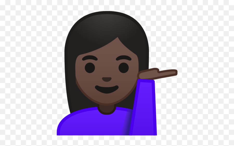 Dark Skin Tone Emoji - Emoji Morena,Emoticon Girl With Hand On Face