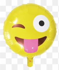 Wink Tongue Out Emoji Balloon - Happy,Tongue Out Emoji
