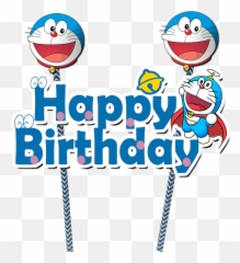 Open Full Size Doraemon Birthday Png - Tulisan Happy Birthday Doraemon Emoji,Emoji Cake Kit