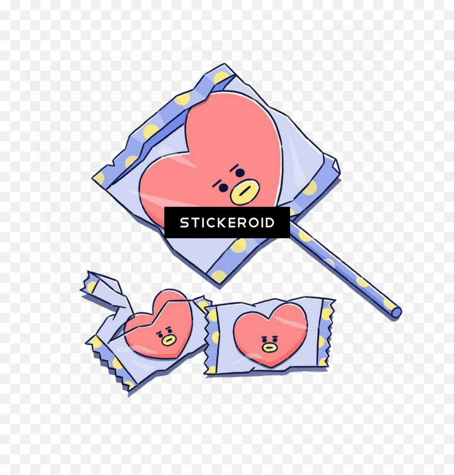 Likk Lick Lollipop Llpp - Cartoon Clipart Full Size Bt21 Tata Candy Emoji,Lick Emoji