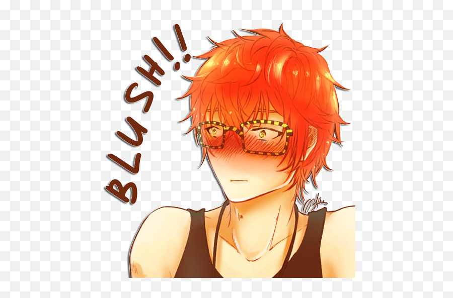 Blushing Seven Mystic Messenger Mystic Messenger Seven Emoji,Transparent Jpg All Mystic Messenger Emojis