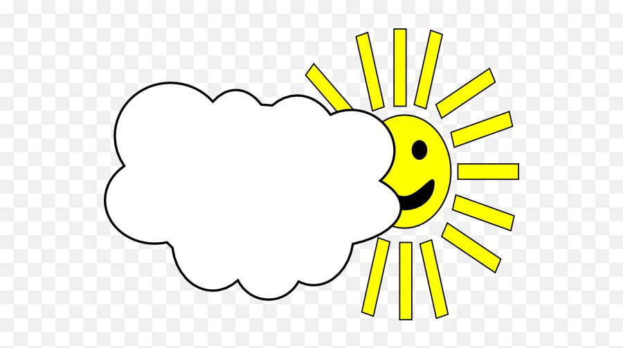 Cloudy Weather Clip Art At Clkercom - Vector Clip Art Emoji,Weather Emoticons Mostly Cloudy