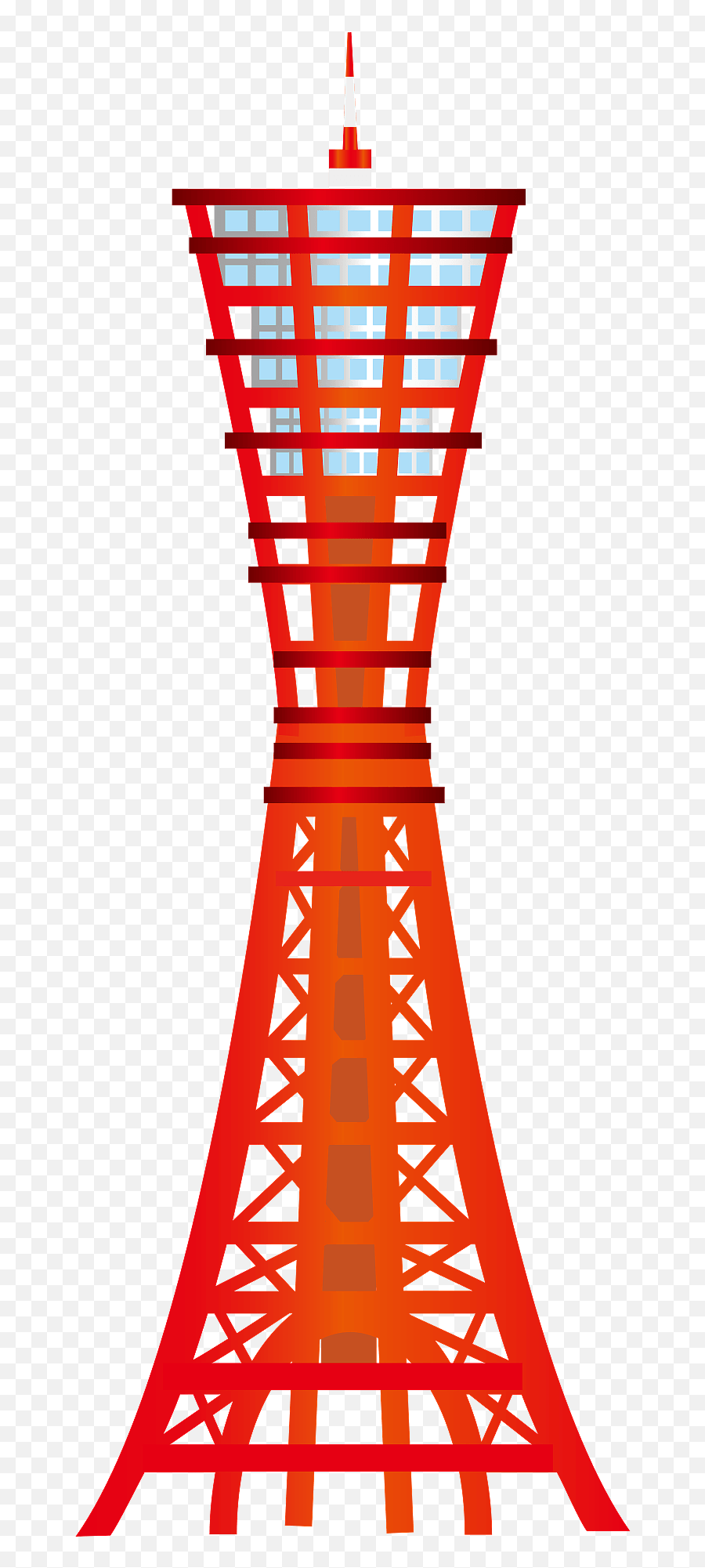 Red Kobe Port Tower Clipart - Vertical Emoji,Kobe Emoji